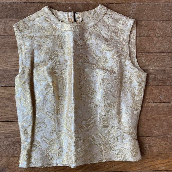 60s gold brocade set - Picture 2 of 4